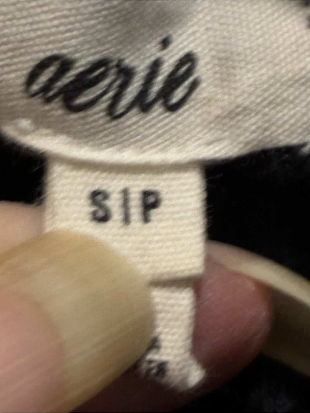 aerie Black Ribbed Mock Neck Long-Sleeve Crop Top - Picture 3 of 6